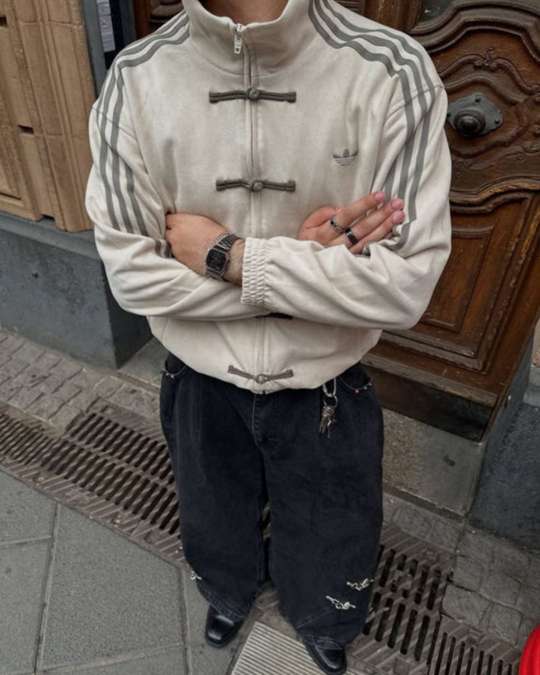CNY-Inspired Premium Off White Suede Jacket | Maison Feraia