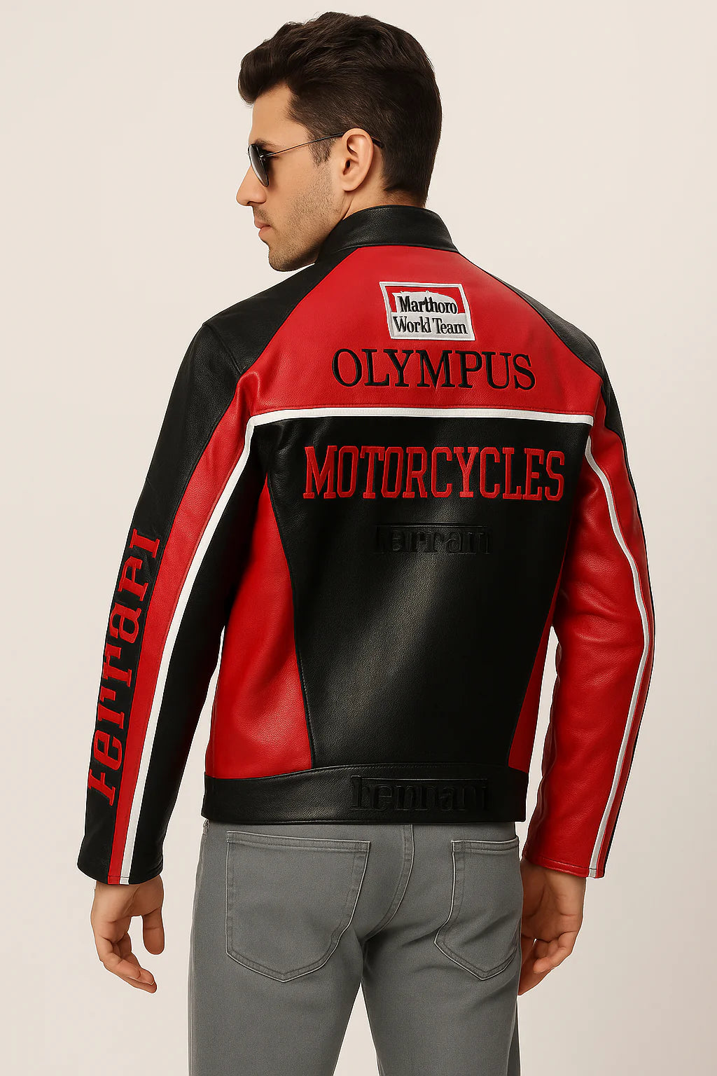Ferrari Olympus Special Edition Leather Racing Jacket | Maison Feraia F1 Edition