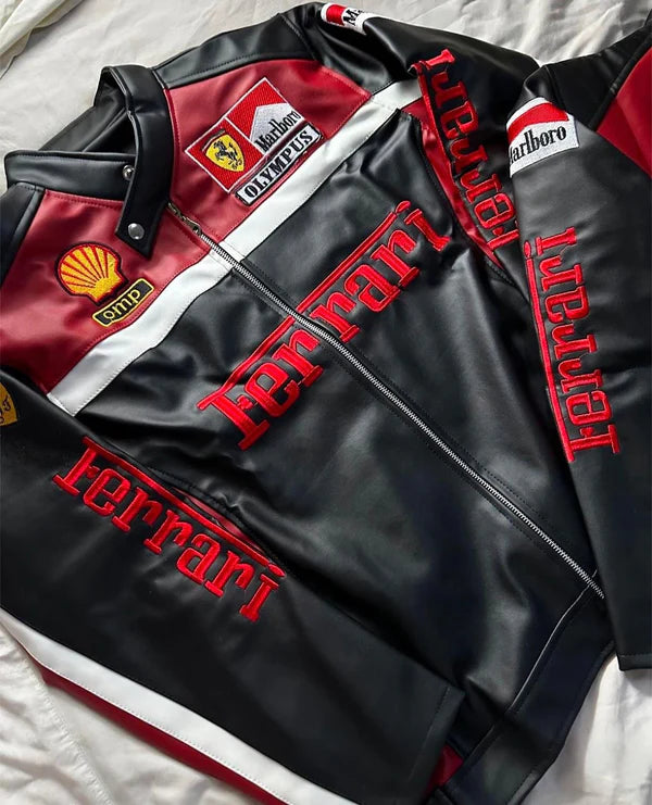 Ferrari Olympus Special Edition Leather Racing Jacket | Maison Feraia F1 Edition