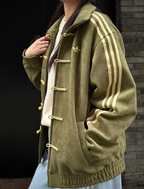 CNY-Inspired Premium Olive Green Suede Jacket | Maison Feraia
