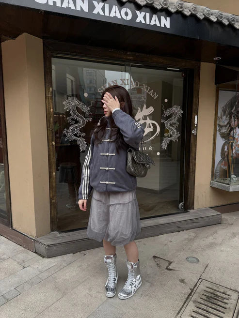 CNY-Inspired Premium Grey Suede Jacket | Maison Feraia