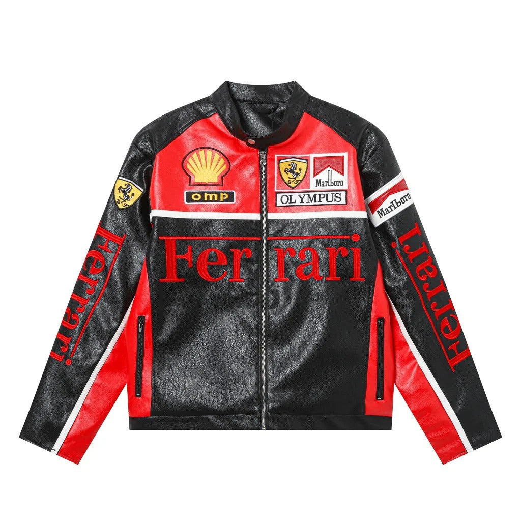 Ferrari Olympus Special Edition Leather Racing Jacket | Maison Feraia F1 Edition