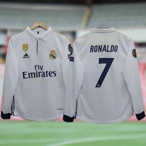 Cristiano Ronaldo 2016-17 Home Full Sleeve Collar Jersey | Maison Feraia