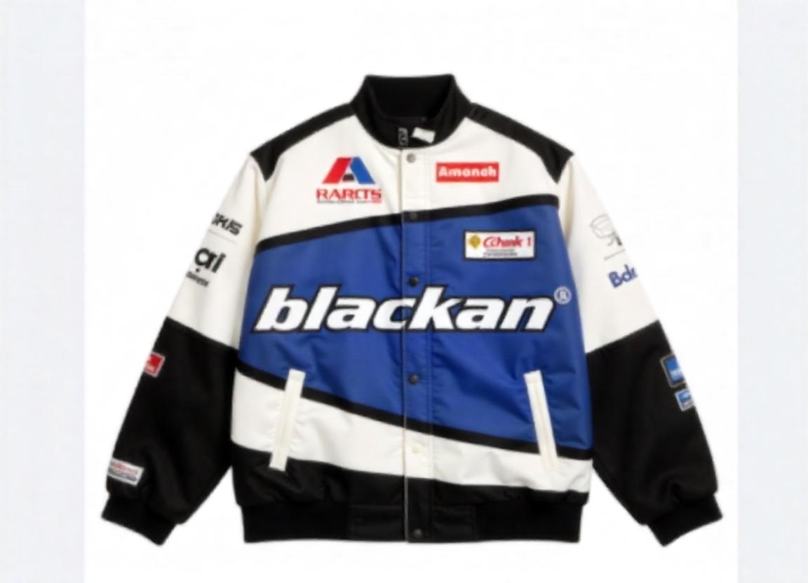 Black AIR Jacket & Blue Vintage Racing Jacket | Maison Feraia F1 Edition