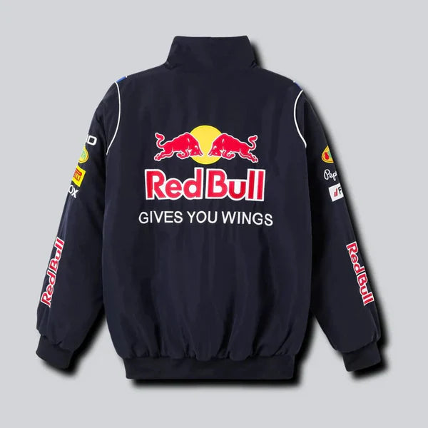 Red Bull Racing puffer Embroidered Jacket | Maison Feraia Limited Edition