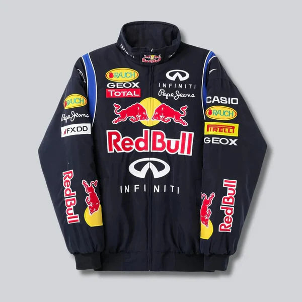 Red Bull Racing puffer Embroidered Jacket | Maison Feraia Limited Edition