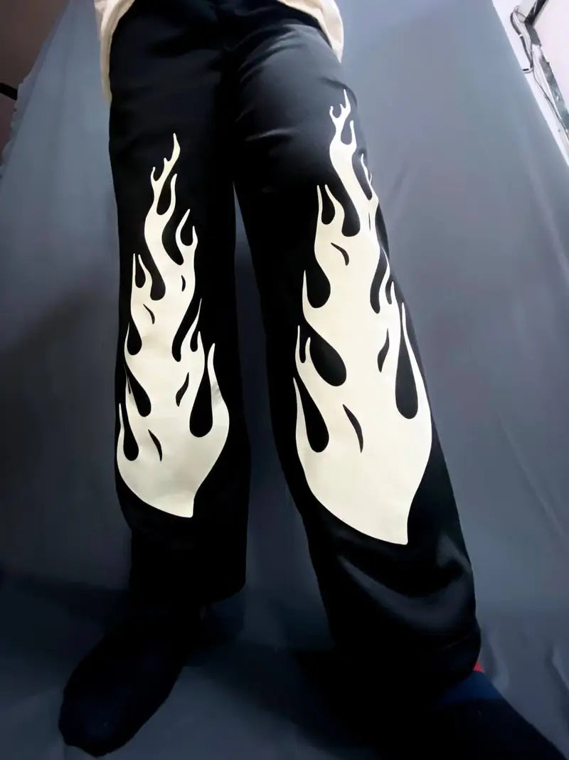 Glow in Dark Straight Fit Track Pant Fashionable Baggy Joggers for Casual Style | Maison Feraia
