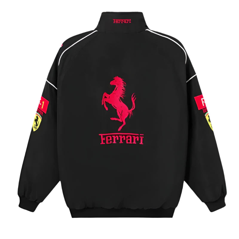 Black Ferrari Scuderia Jacket - Limited Drop | Maison Feraia F1 Edition