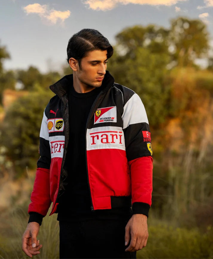 Tri-color Scuderia Ferrari F1 Jacket | Maison Feraia F1 Edition