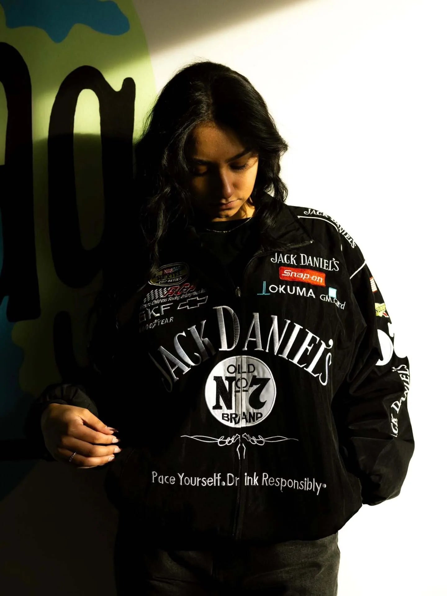Jack Daniel’s puffer  Embroidered  Jacket – Maison Feraia Limited edition