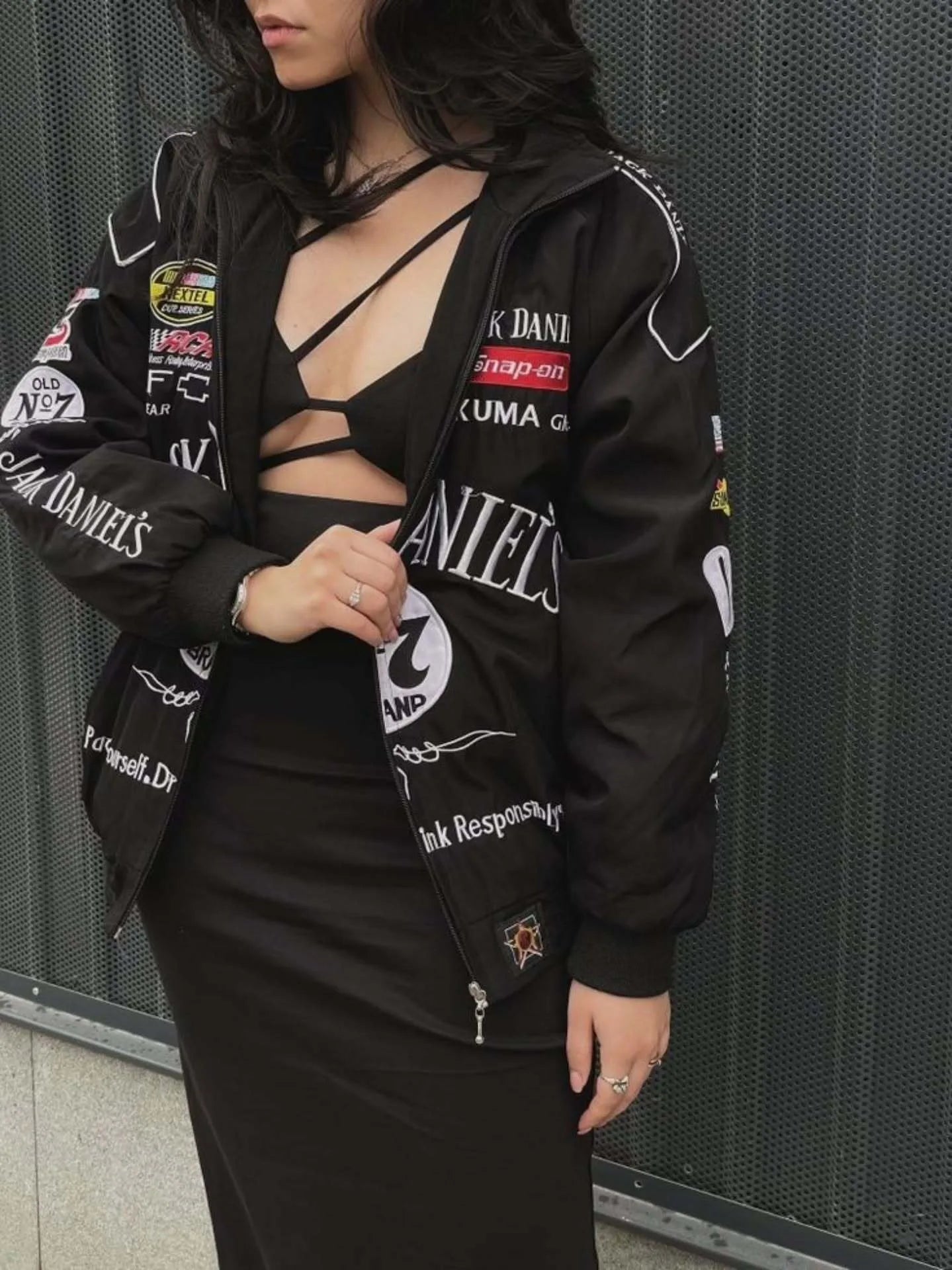 Jack Daniel’s puffer  Embroidered  Jacket – Maison Feraia Limited edition