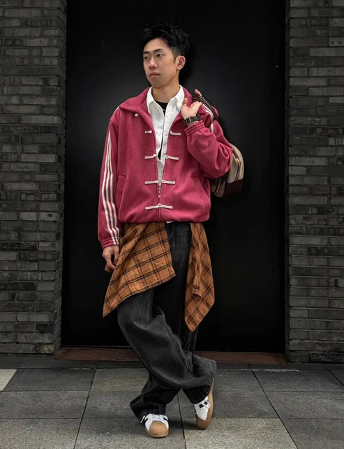 CNY-Inspired Premium Red Suede Jacket | Maison Feraia