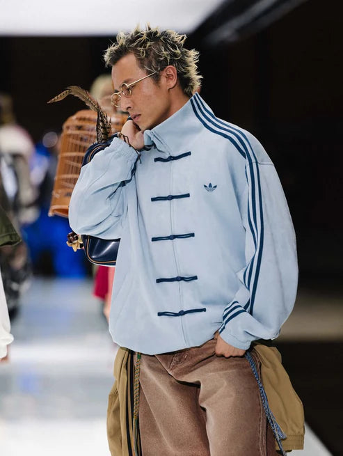 CNY-Inspired Premium Sky Blue Suede Jacket | Maison Feraia