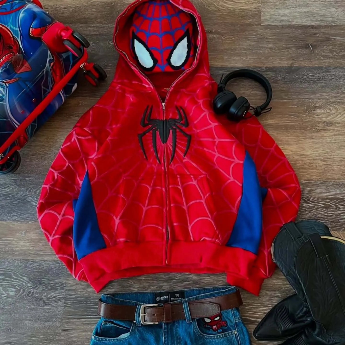 Spidey Hoodie Red  for Men & Women – Marvel Style | Maison Feraia