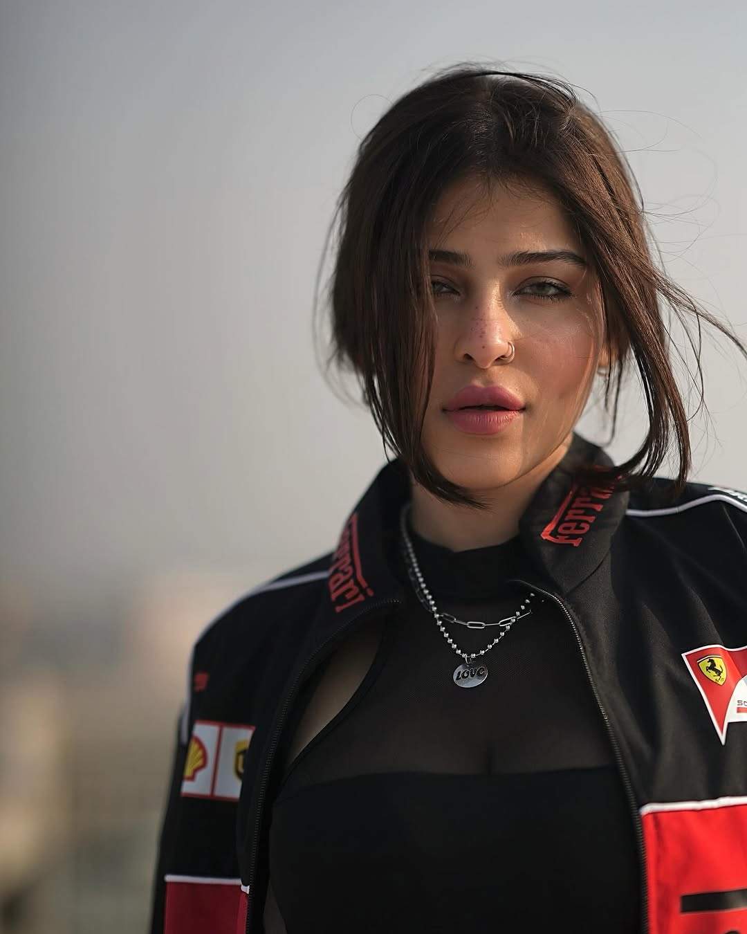 Black Ferrari Scuderia Race F1 Jacket | Maison Feraia F1 Edition