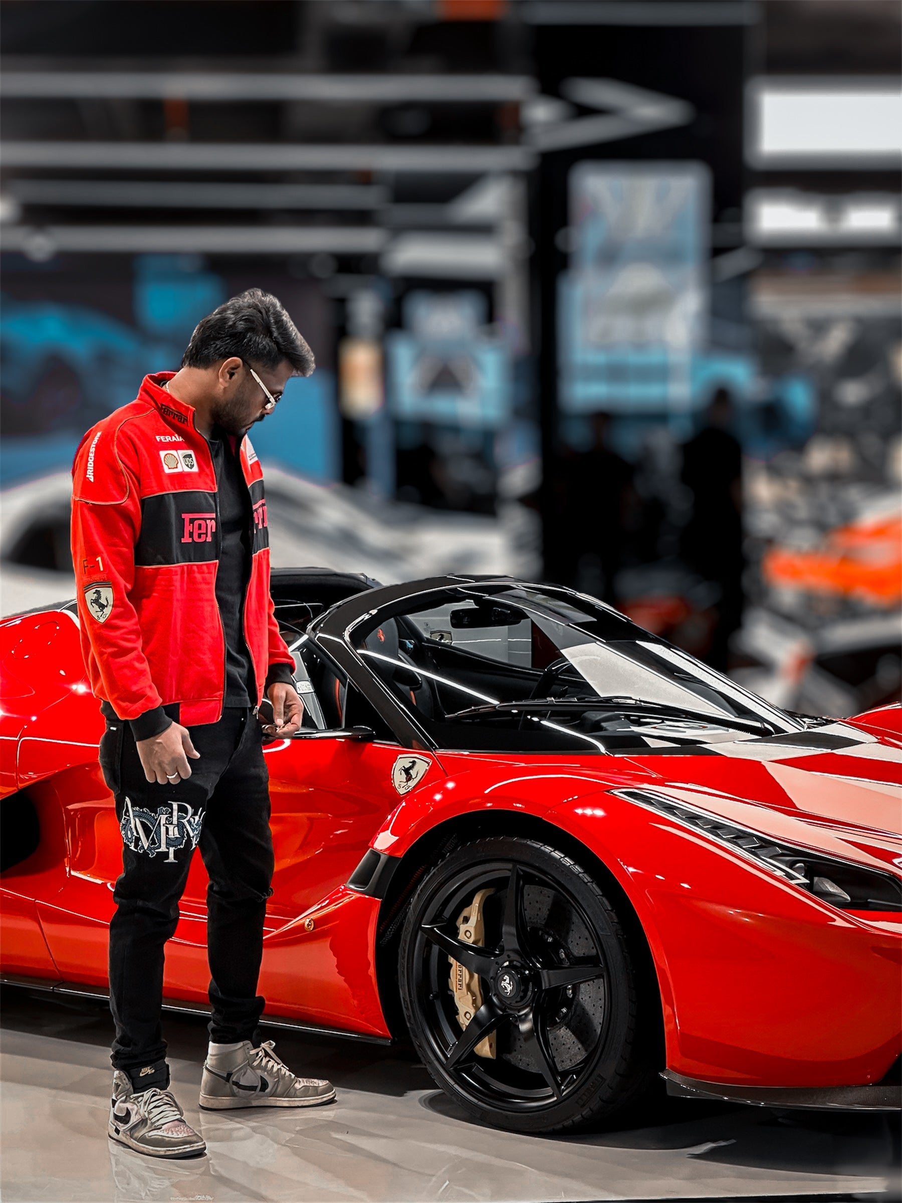 Red Ferrari Scuderia Race F1 Streetwear Jacket | Maison Feraia F1 Edition
