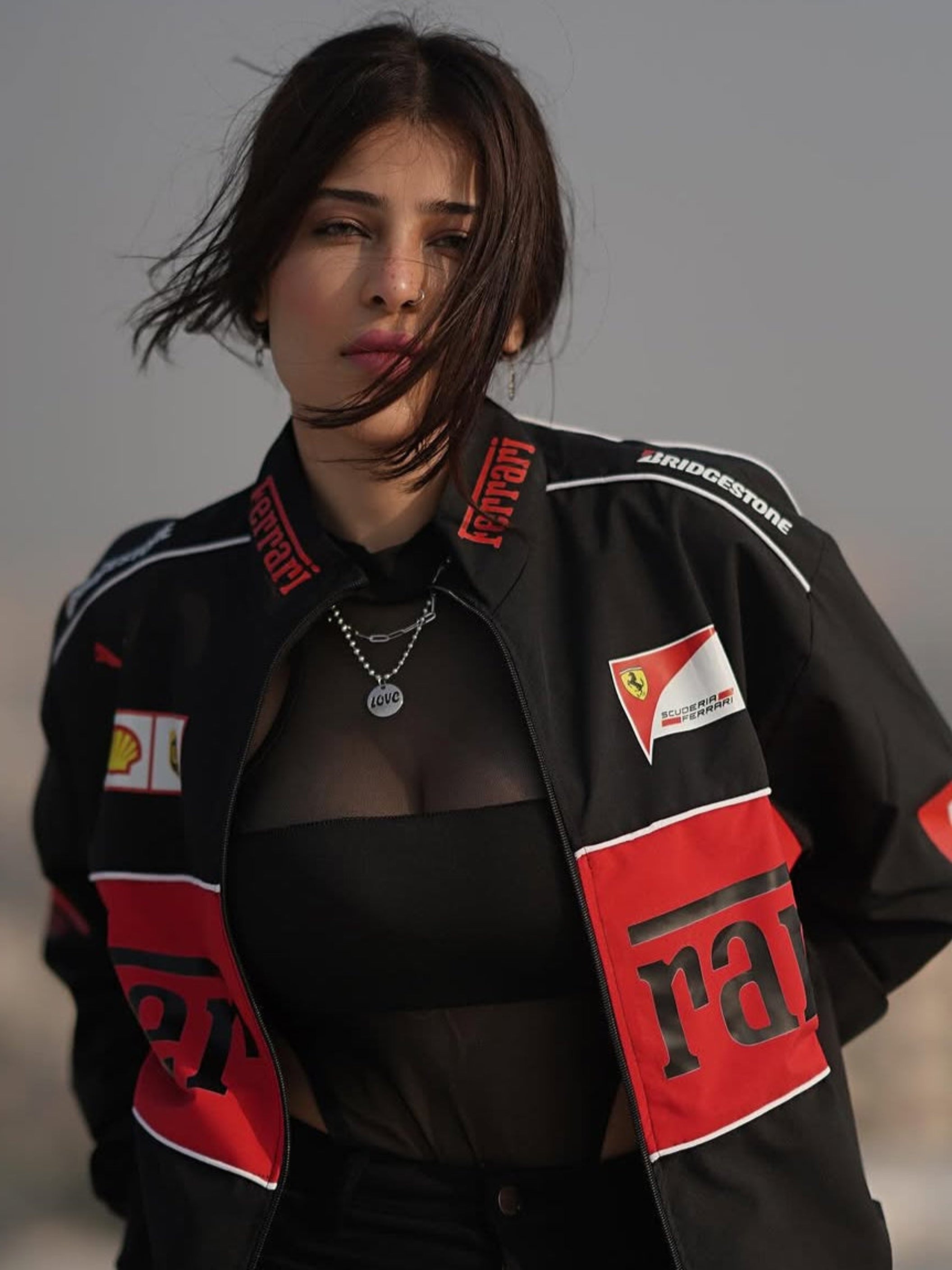 Black Ferrari Scuderia Race F1 Jacket - maison feraia