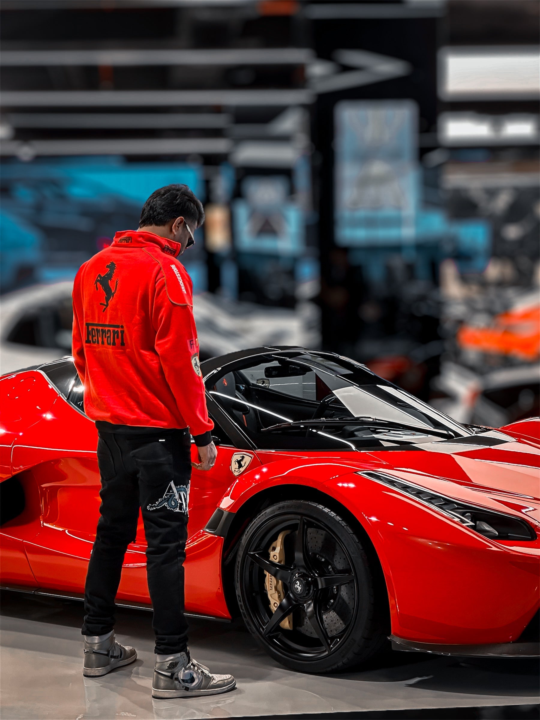 Red Ferrari Scuderia Race F1 Streetwear Jacket | Maison Feraia F1 Edition