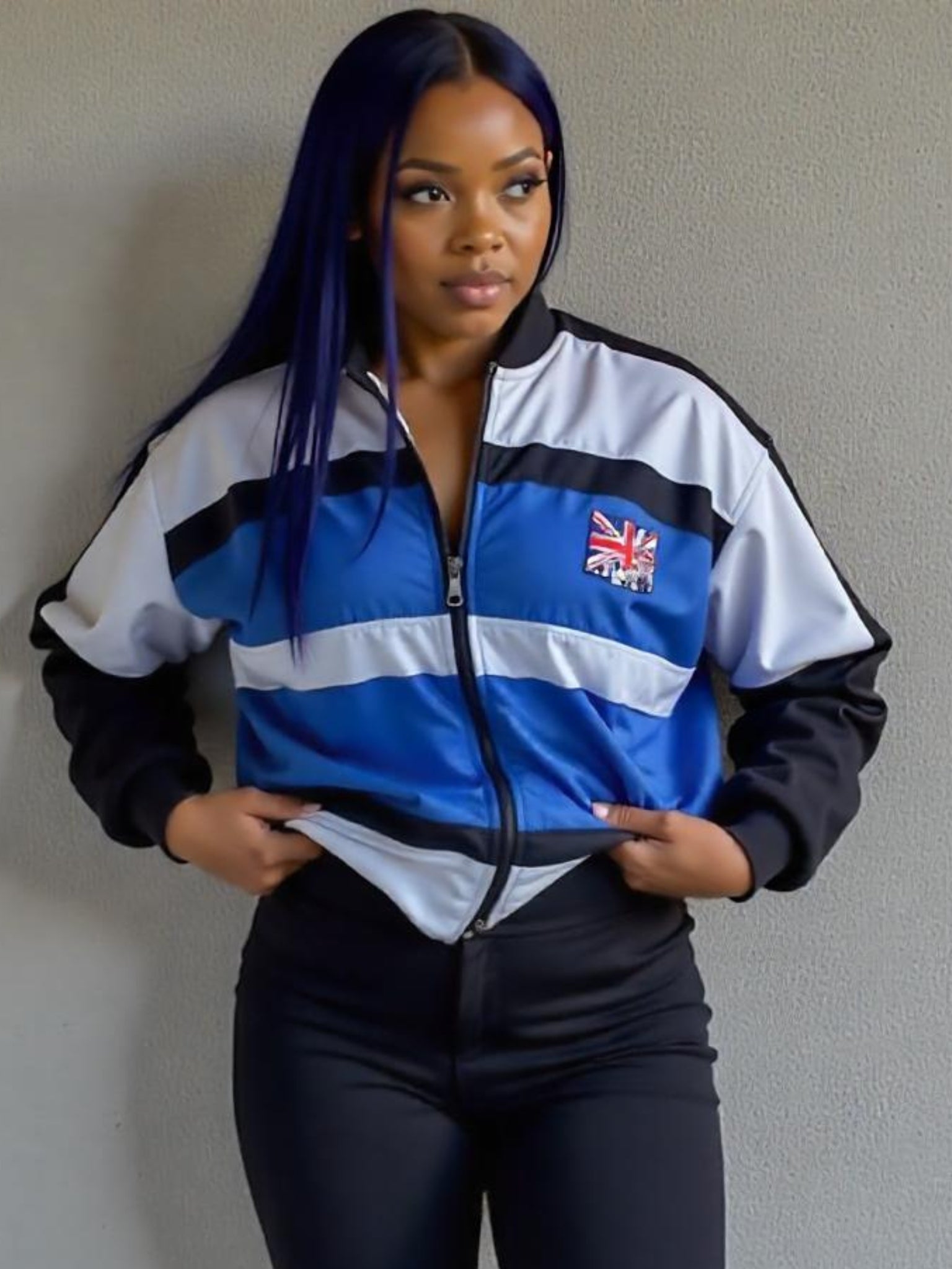 Black AIR Jacket & Blue Vintage Racing Jacket - Maison Feraia F1 Edition