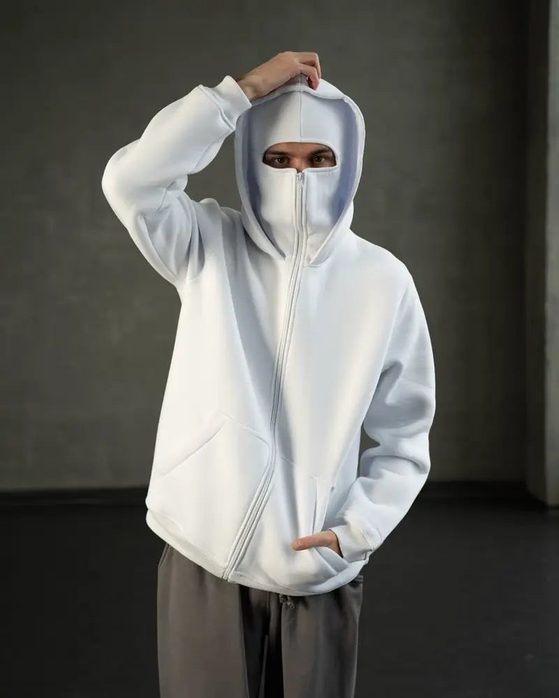 Ninja Balaclava Hoodie with Built-In Face Mask | Maison Feraia