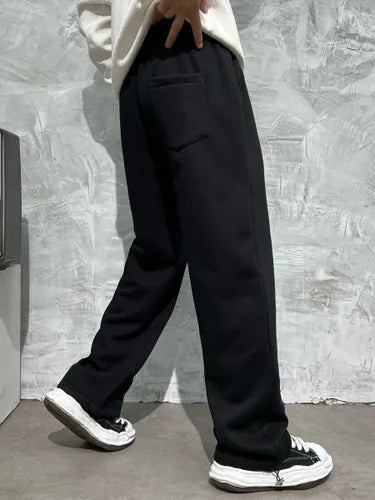 Black Street Cross Baggy Pants – Urban Streetwear Style | Maison Feraia