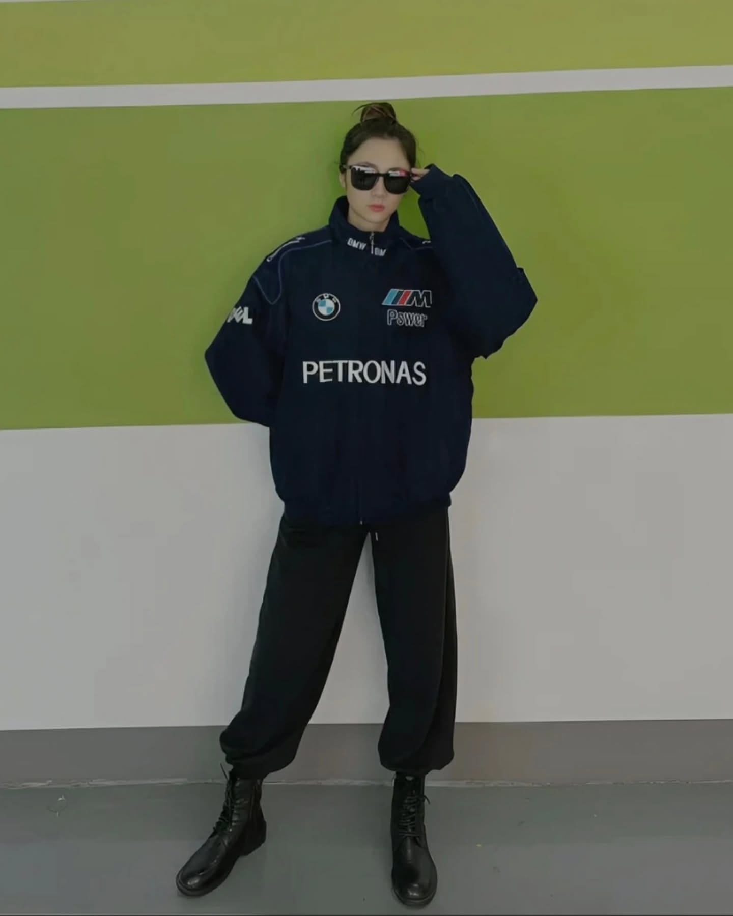 BMW Motorsport Streetwear Jacket | Premium BMW Petronas F1 Racing Jacket | Unisex Fashion | Maison Feraia
