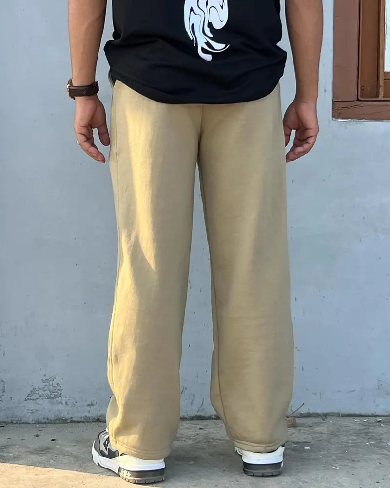 Y2K Khaki Low Rise Baggy Pants Vintage Grunge For Men’s | Maison Feraia