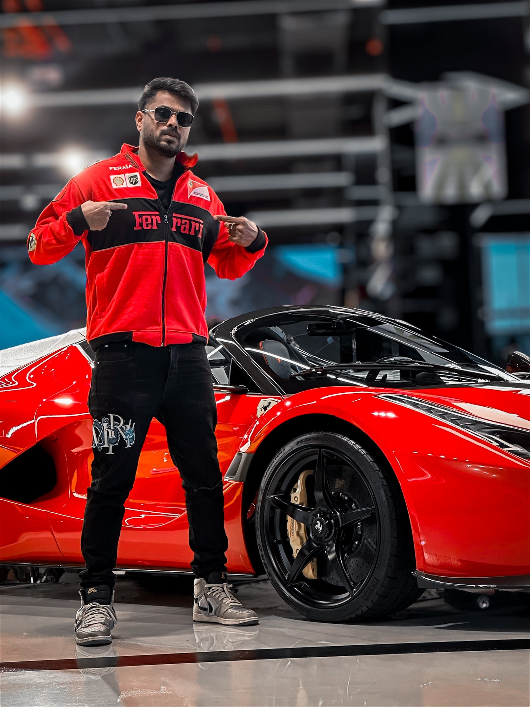 Red Ferrari Scuderia Race F1 Streetwear Jacket | Maison Feraia F1 Edition
