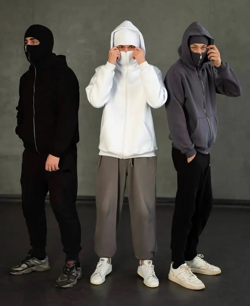 Ninja Balaclava Hoodie with Built-In Face Mask | Maison Feraia