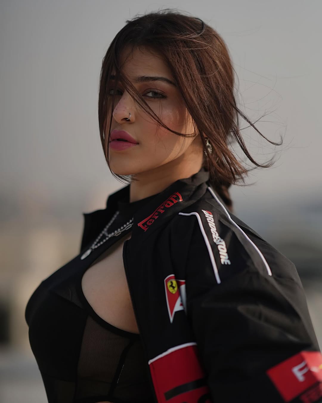 Black Ferrari Scuderia Race F1 Jacket | Maison Feraia F1 Edition